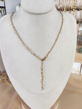 Heart Link Lariat Necklace
